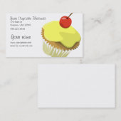 Lemon cupcake-kaartsjabloon visitekaartje (Voorkant / Achterkant)