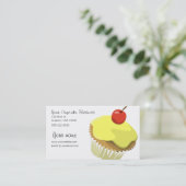 Lemon cupcake-kaartsjabloon visitekaartje (Staand voorkant)