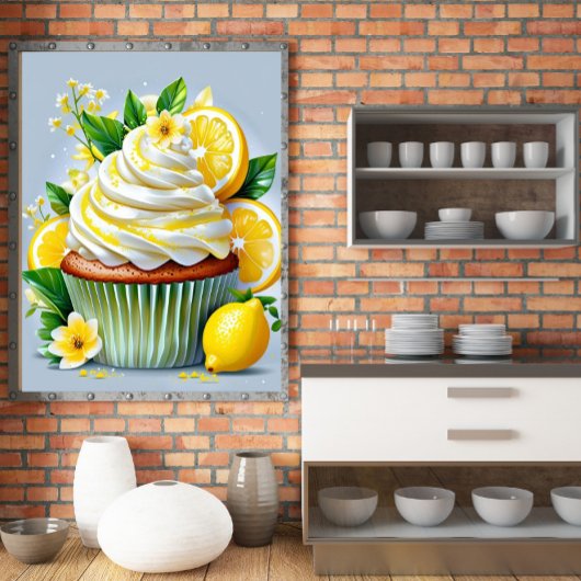 Lemon Cupcake Kitchen & Bakery Wall Art Canvas