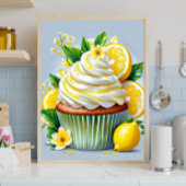 Lemon Cupcake Kitchen & Bakery Wall Art Canvas