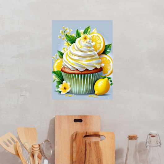 Lemon Cupcake Kitchen & Bakery Wall Art Canvas