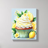 Lemon Cupcake Kitchen & Bakery Wall Art Canvas Afdruk (Voorkant)