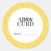 Lemon Curd Canning Lid Labels (Voorkant)