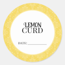 Lemon Curd Canning Lid Labels