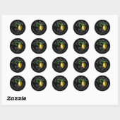 Lemon Curd Fruit Spread  Illustration Black Ronde Sticker (Vel)