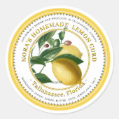 LEMON CURD Marmalade  geel gelei label (Voorkant)