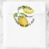 Lemon Curd-productlabel Ronde Sticker (Tas)