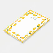 Lemon CUSTOM NAME Schattige TO-DO boodschappenlijs Post-it® Notes (Schuin)