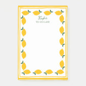 Lemon CUSTOM NAME Schattige TO-DO boodschappenlijs Post-it® Notes (Voorkant)