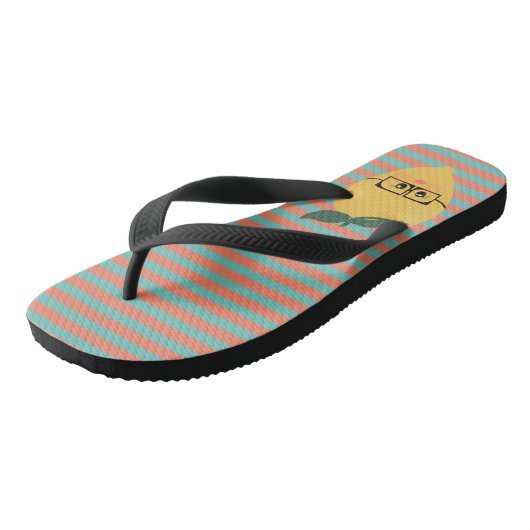 Lemon Cute Striped Pattern Teenslippers (Schuin)