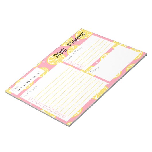 Lemon Daily Planner Notitieblok (Schuin)