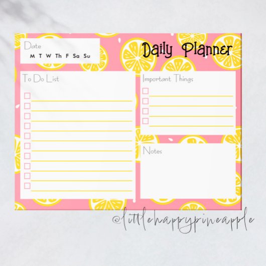 Lemon Daily Planner Notitieblok