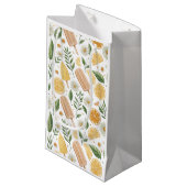 Lemon Daisy Cadeautas - Citrus Bloempatroon (Voorkant Gekanteld)