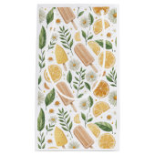 Lemon Daisy Cadeautas - Citrus Bloempatroon (Voorkant)