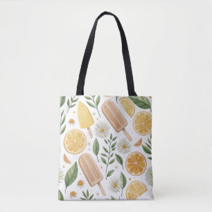 Lemon & Daisy Tote Tas – Bloemendessin met citrus