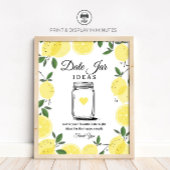 Lemon Date Jar Ideas Sign Printable Sign Poster