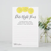 Lemon Date Night Ideeën Kaarten (Staand voorkant)