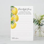 Lemon Date Night Ideeën Kaarten (Staand voorkant)