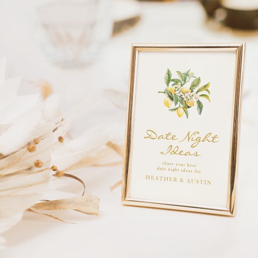 Lemon Date Night Vrijgezellenfeest Sign Reclamebord Met Voetstuk