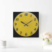 Lemon Dial Vierkante Klok (Huis)