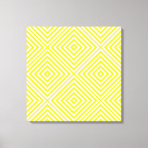 Lemon Diamond Chevron @ Emporiomoffa Canvas Afdruk