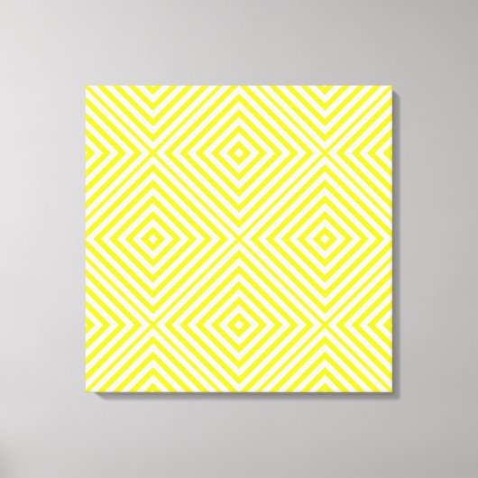 Lemon Diamond Chevron @ Emporiomoffa Canvas Afdruk (Voorkant)
