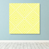 Lemon Diamond Chevron @ Emporiomoffa Canvas Afdruk (Insitu (Houten vloer))