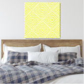 Lemon Diamond Chevron @ Emporiomoffa Canvas Afdruk (Insitu (Slaapkamer))