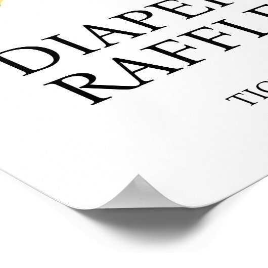 Lemon Diaper Raffle Baby shower SIgn Poster (Hoek)