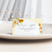 Lemon diaper raffle ticket enclosure card