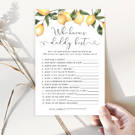 Lemon die het beste baby shower-spel kent