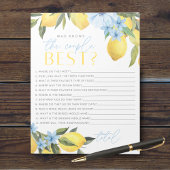 Lemon die het beste bruidsspel-pakket van het paar notitieblok