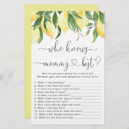 Lemon die mama het beste Baby shower weet