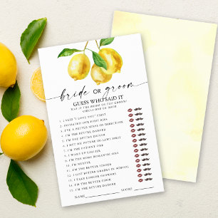 Lemon die zei het Vrijgezellenfeest games