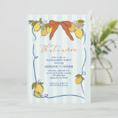 Lemon Dolce Vita verlovingsfeest uitnodiging (Staand voorkant)