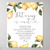 Lemon dont say bride bridal shower poster (Voorkant)