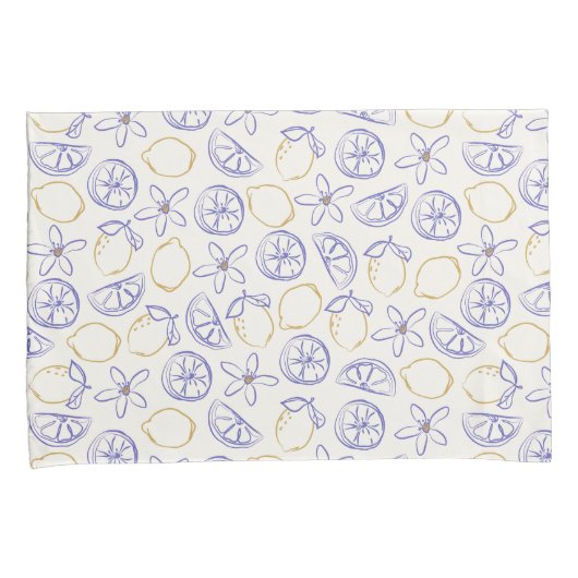 Lemon Doodle Pattern Pillow Hoesje Kussensloop (Voorkant-Rechts)