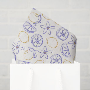 Lemon Doodle Pattern Tissue Paper Tissuepapier