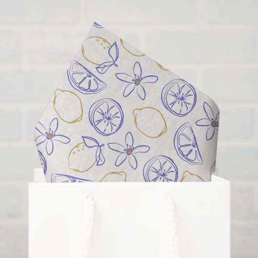 Lemon Doodle Pattern Tissue Paper Tissuepapier (Cadeauzakje)