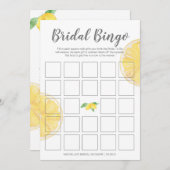 Lemon Double-Sided Bridal Bingo Shower Game Menu (Voorkant / Achterkant)