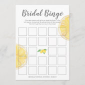 Lemon Double-Sided Bridal Bingo Shower Game Menu (Voorkant)