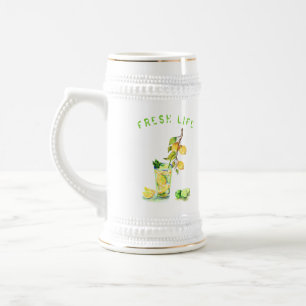 Lemon Drink Beer Stein - aangepaste tekst Bierpul
