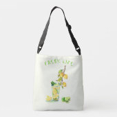 Lemon Drink Crossbody Bag - Aangepaste tekst Tas (Achterkant)