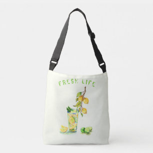 Lemon Drink Crossbody Bag - Aangepaste tekst Tas