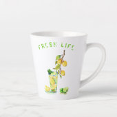 Lemon Drink Latte Mok - Aangepaste tekst (Rechts)