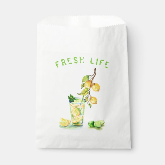 Lemon Drink Party Favoriet Bag - Aangepaste tekst Bedankzakje (Voorkant)