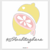 Lemon Dripping Name Script Car Decal Sticker (Vel)