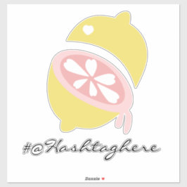 Lemon Dripping Name Script Car Decal Sticker