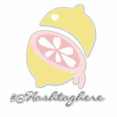 Lemon Dripping Name Script Car Decal Sticker (Voorkant)