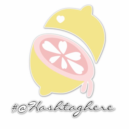 Lemon Dripping Name Script Car Decal Sticker (Voorkant)